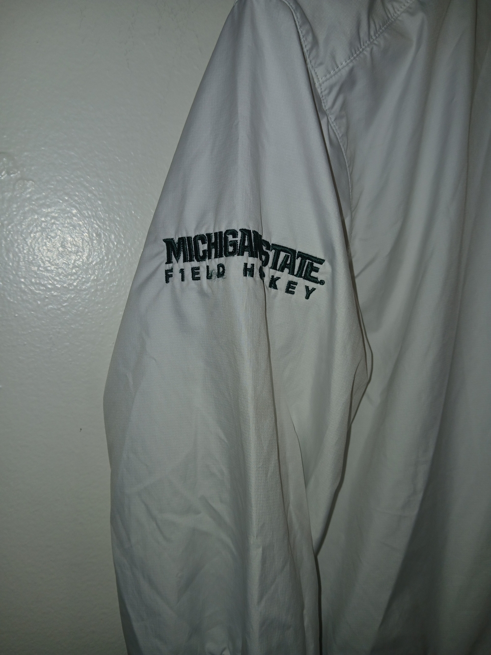 Nike White and Green Spartan Pullover Windbreaker Jacket Small - Picture 4 of 4